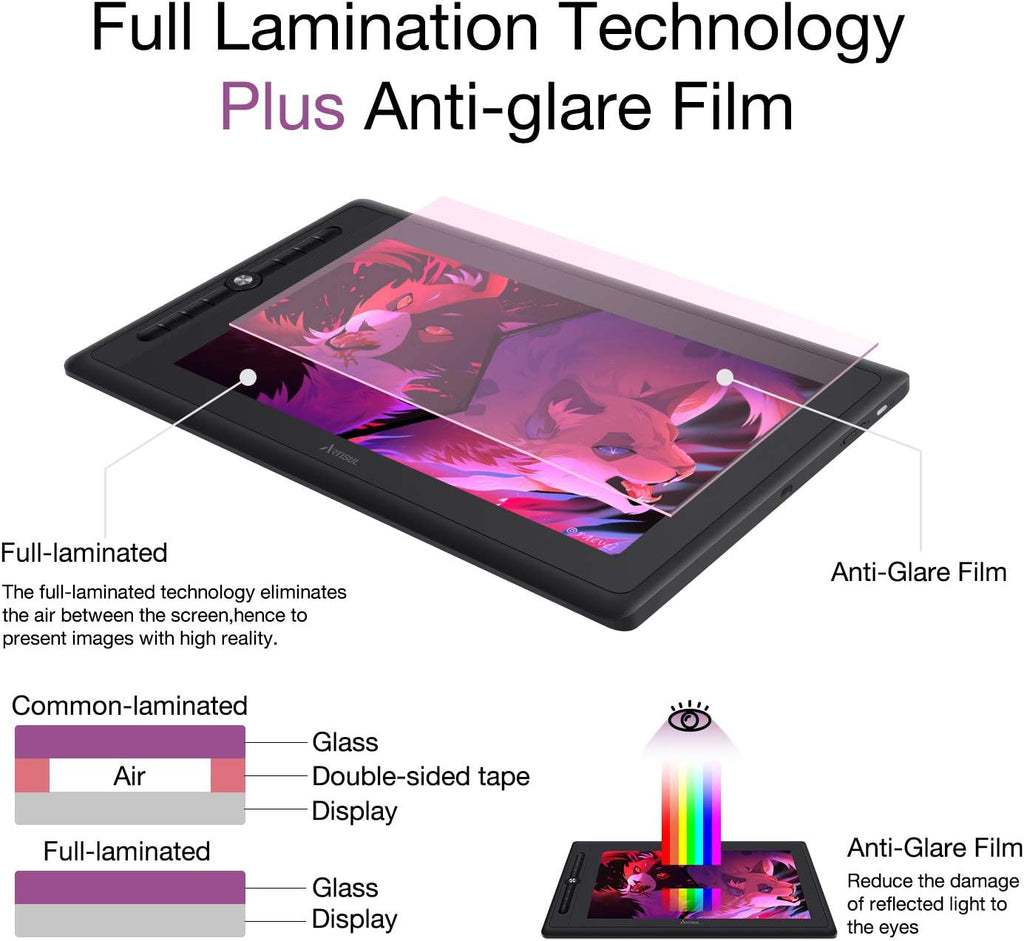 15.6’’ Pen Display Graphics Drawing Monitor with Stand Battery-Free Pen E1890