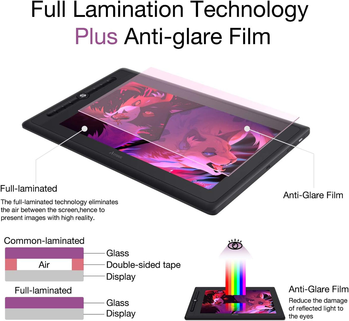 15.6’’ Pen Display Graphics Drawing Monitor with Stand Battery-Free Pen E1890