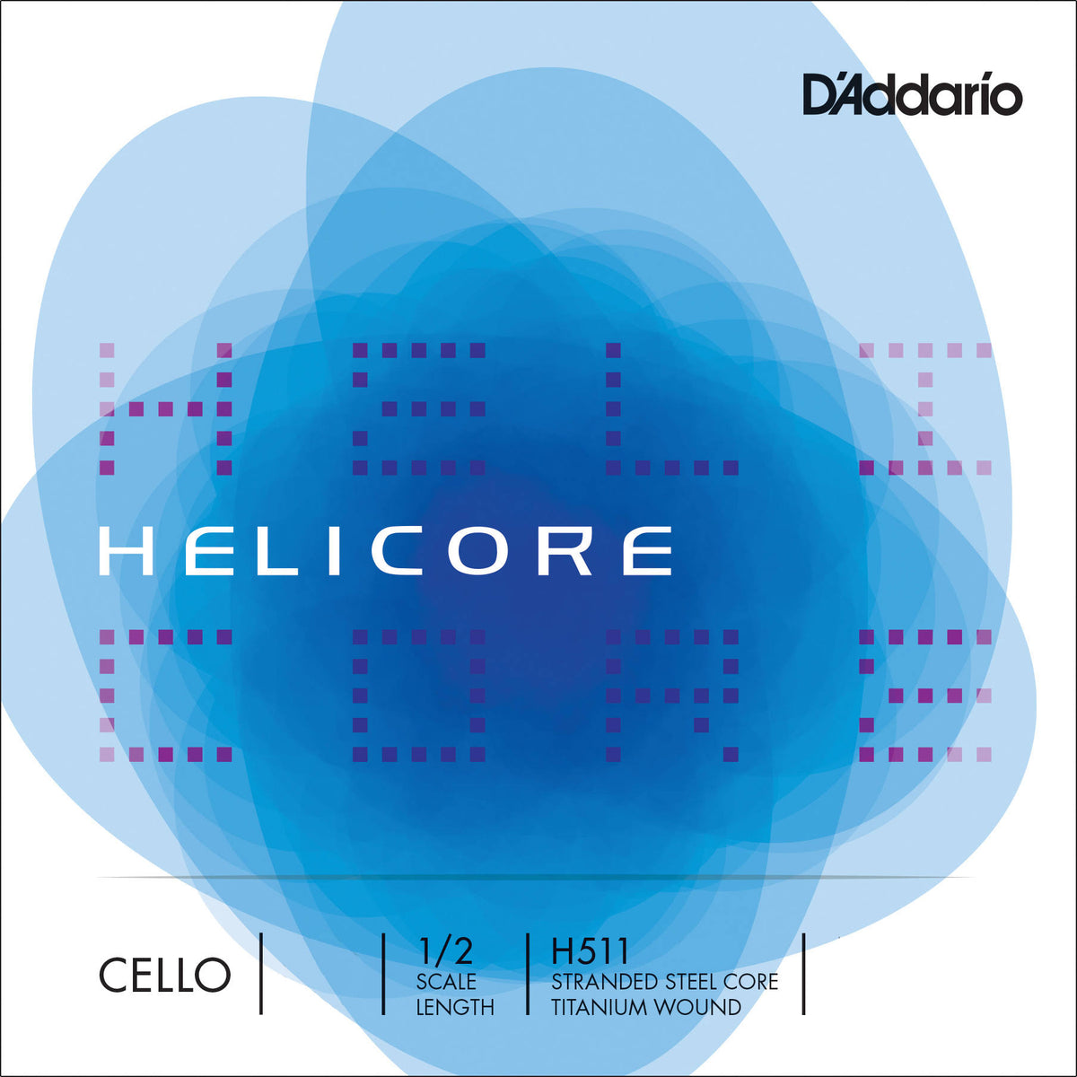 Helicore Cello String Set, 4/4 Scale, Medium Tension F43431