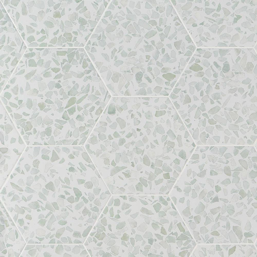 Green Terrazzo Matte Porcelain Floor and Wall Tile V17668