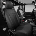 Black+Red PU Leather Seat Covers for Jeep Wrangler JK 4 Door, Pack of 2 G5540