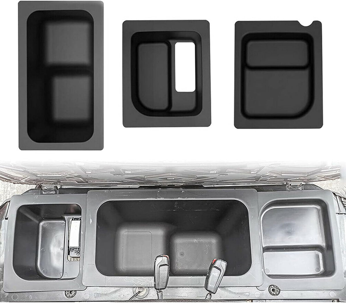 3PCS Black Under Seat Storage Bin Set N55920