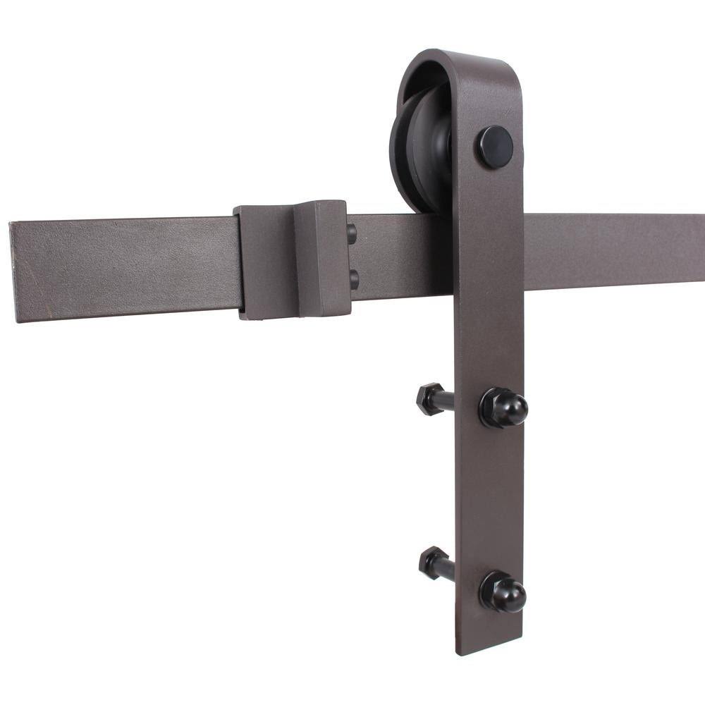 Gray Stained 2 Panel Barn Door with Sliding Hardware X8102
