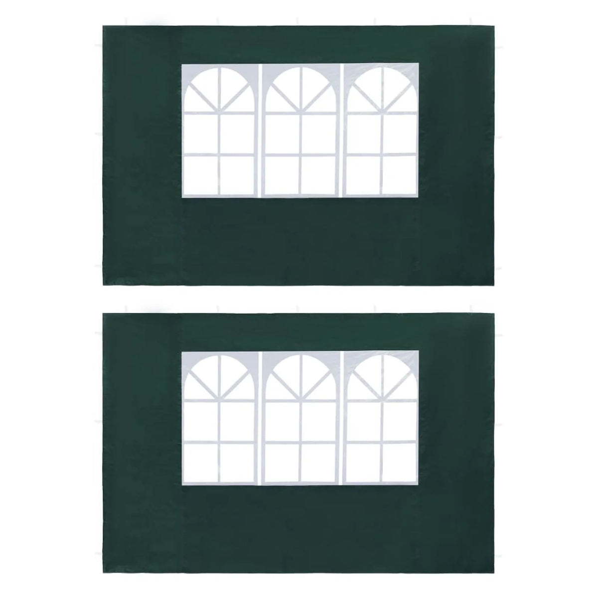 Green PE Party Tent Sidewall 2 pcs with Window T80866