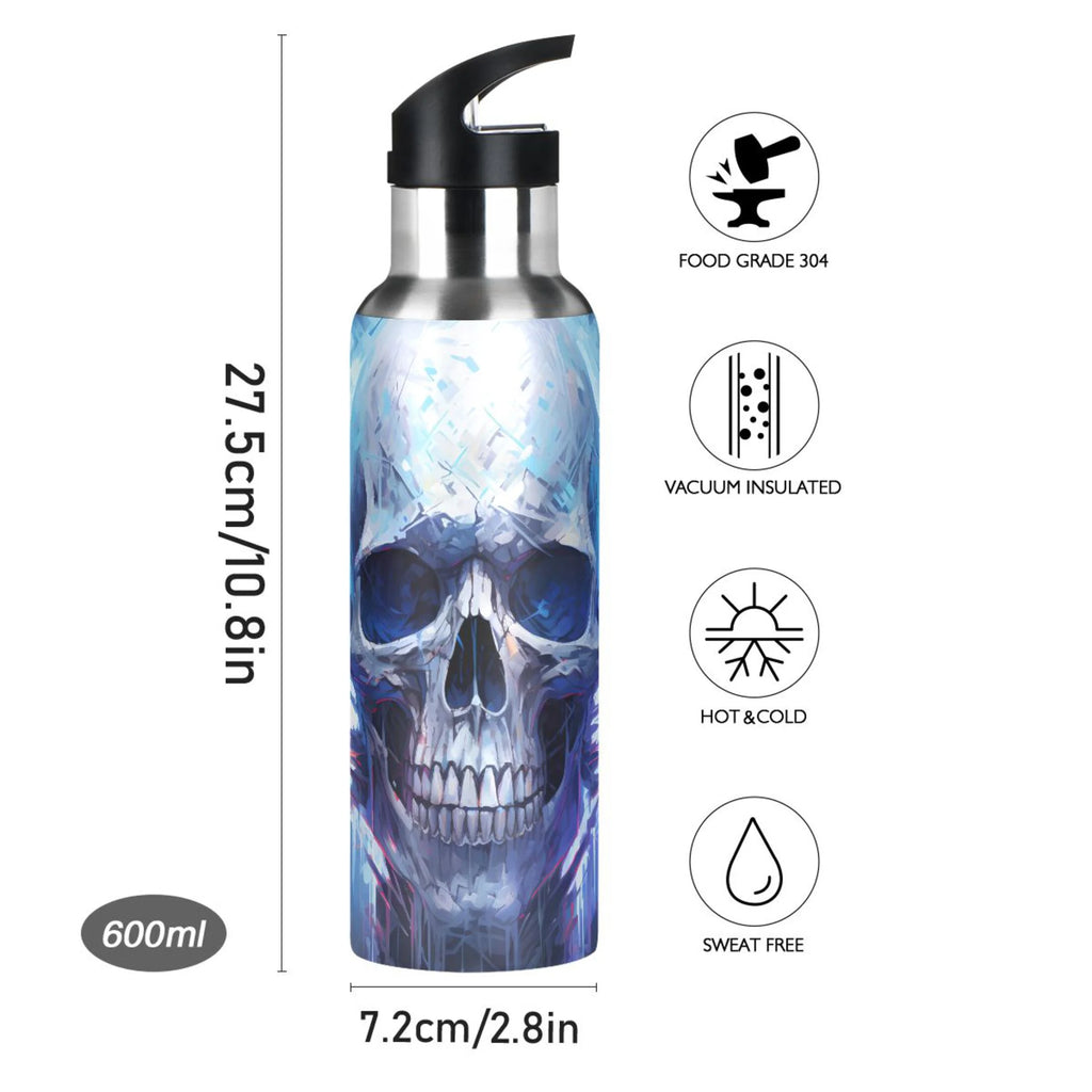 20 oz Insulated Stainless Steel Water Bottle with Straw Lid A973968