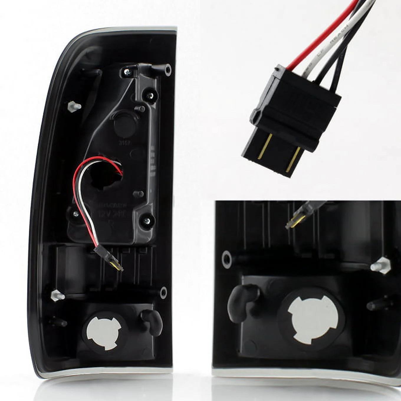 Black Smoked LED Tube Tail Lights Pair Left and Right S56121