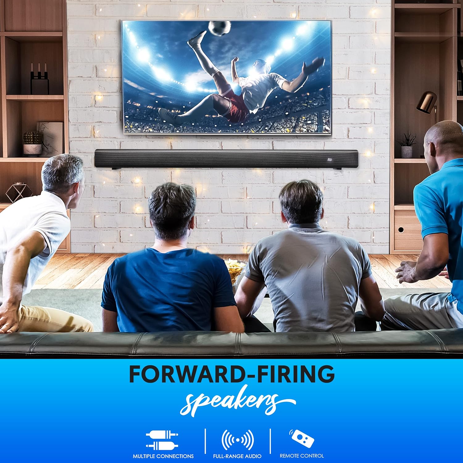 TV Speaker Soundbar with Bluetooth, Wall Mountable, 32 with Remote Control H910425