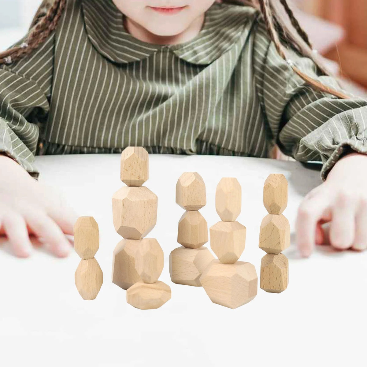Wooden Stacking Stones Building Blocks H996652