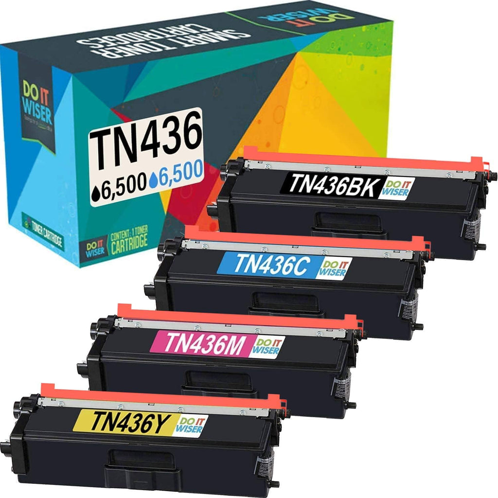 4 Pack Compatible Toner Cartridge for Brother TN436 TN433 TN431 Printer W680