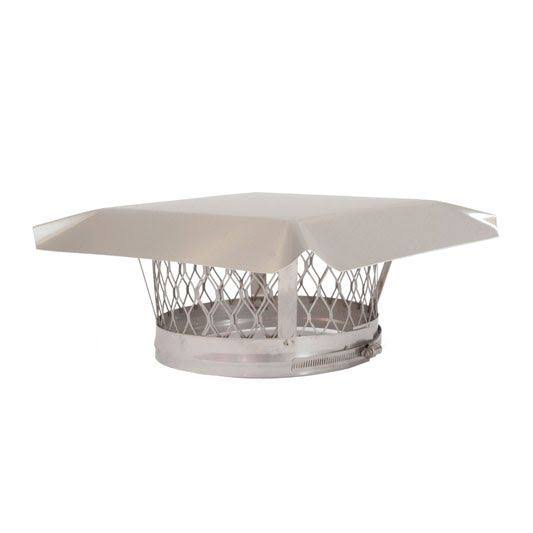 7x22 Round Clamp-On Single Flue Chimney Cap with Mesh H8909