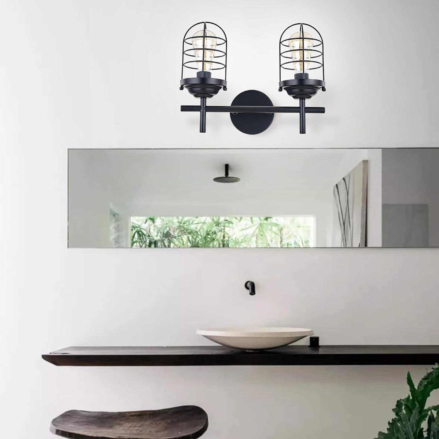 Black Vanity Light Wall Sconce W57478
