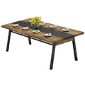 Brown 71-inch Rectangular Metal Frame Dining Table C5369