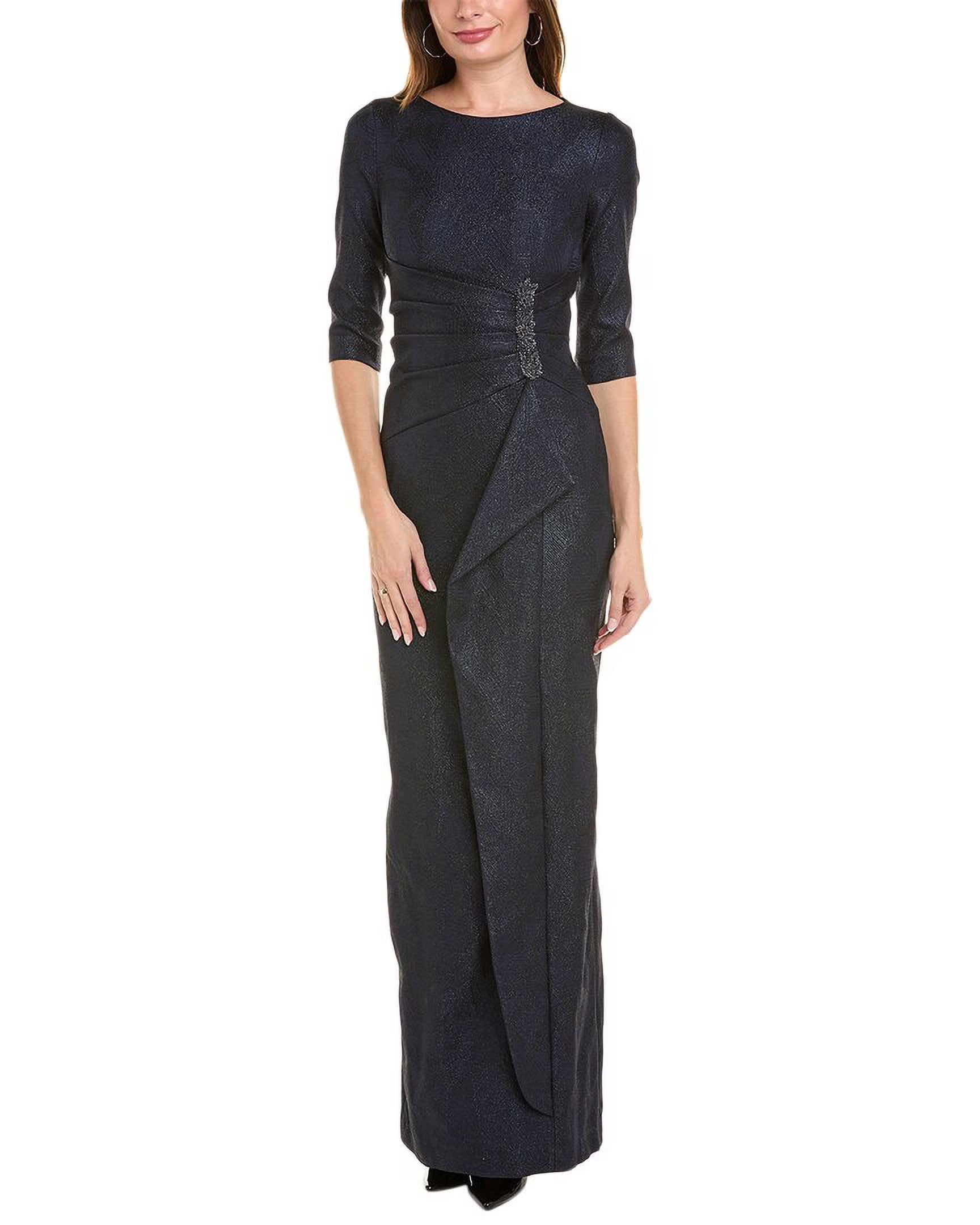 Blue Jacquard Gown G6893