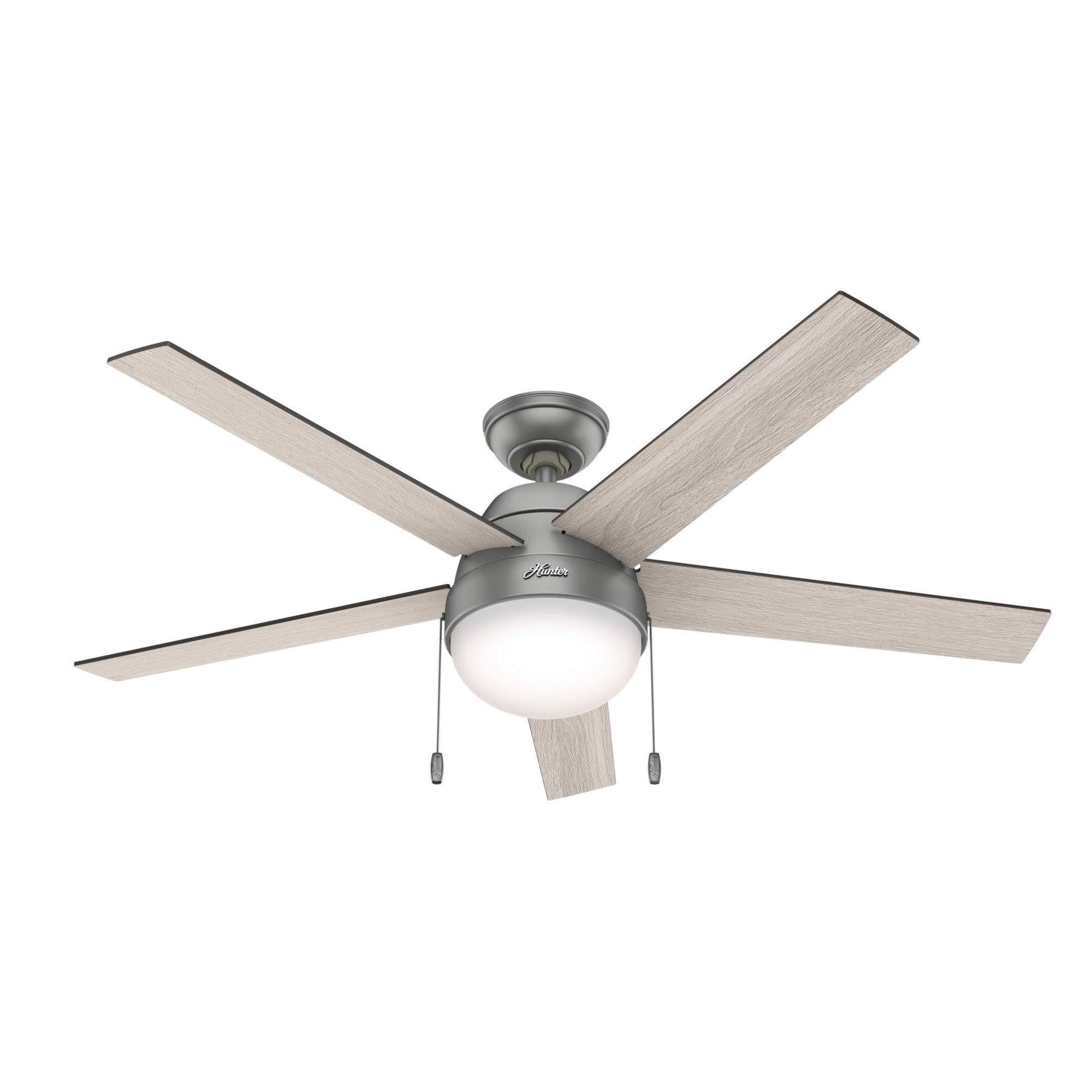 Matte Silver LED Ceiling Fan Z348