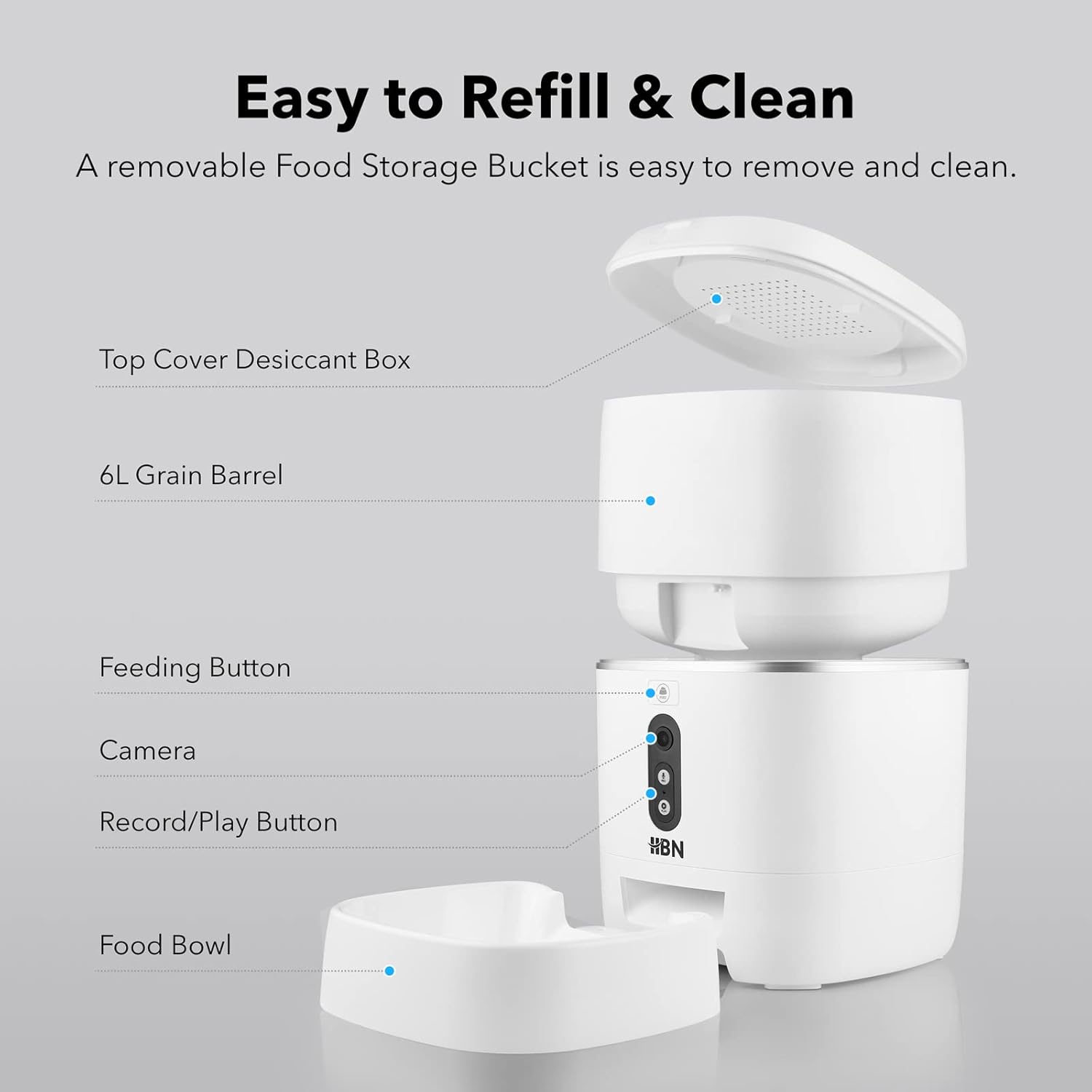 Smart Pet Feeder 6L Automatic Food Dispenser K647