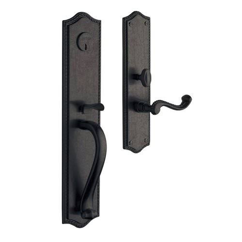 Satin Brass Single Cylinder Mortise Handleset Trim Set L3922