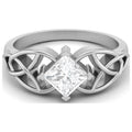 0.75 Carat Moissanite Diamond E Color VS1 Clarity 925 Silver Celtic Ring M971162