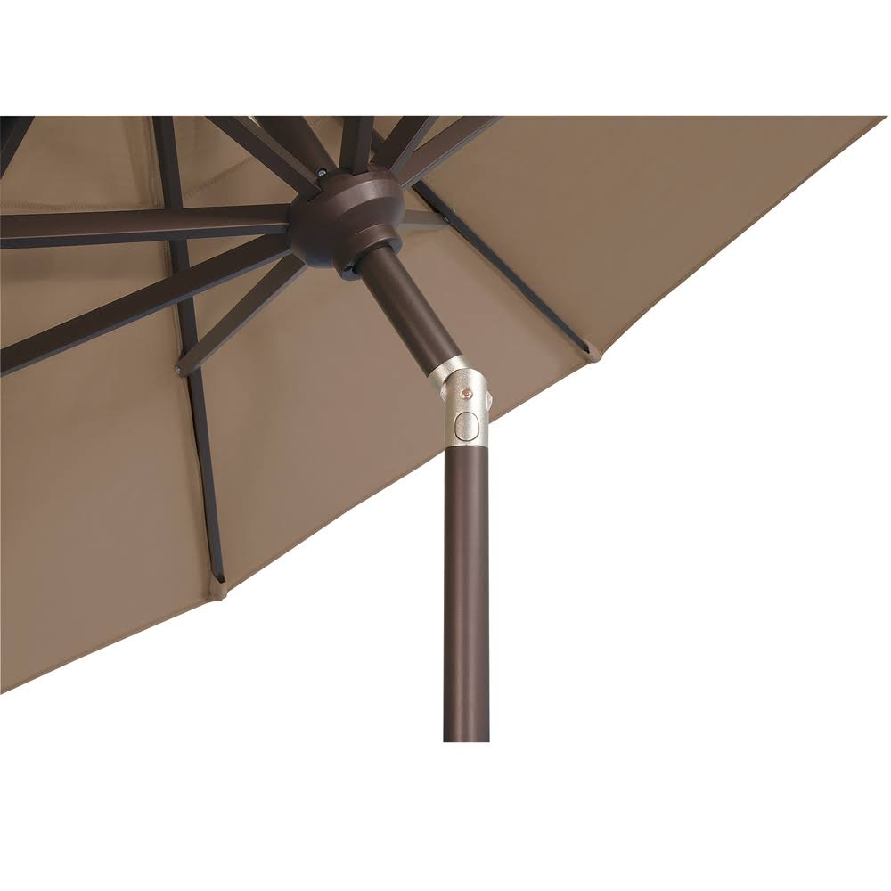 Black Octagon Push Button Tilt Market Umbrella K11658