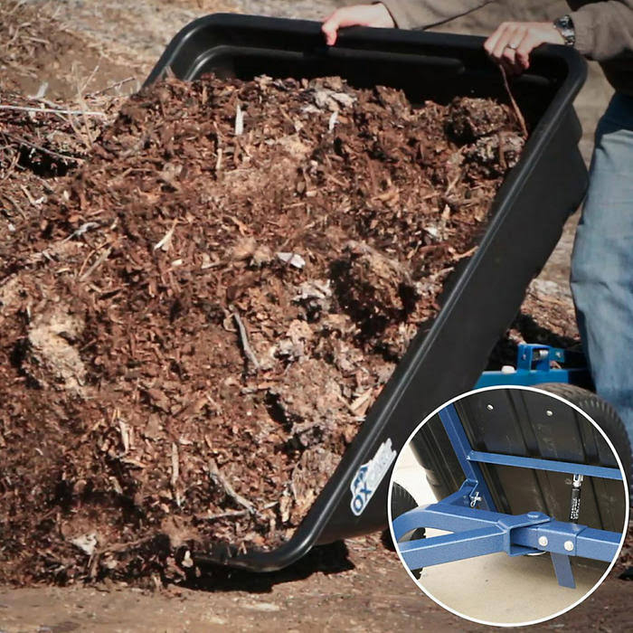 Hydraulic-Assisted 12 Cubic Foot Poly Dump Cart K556