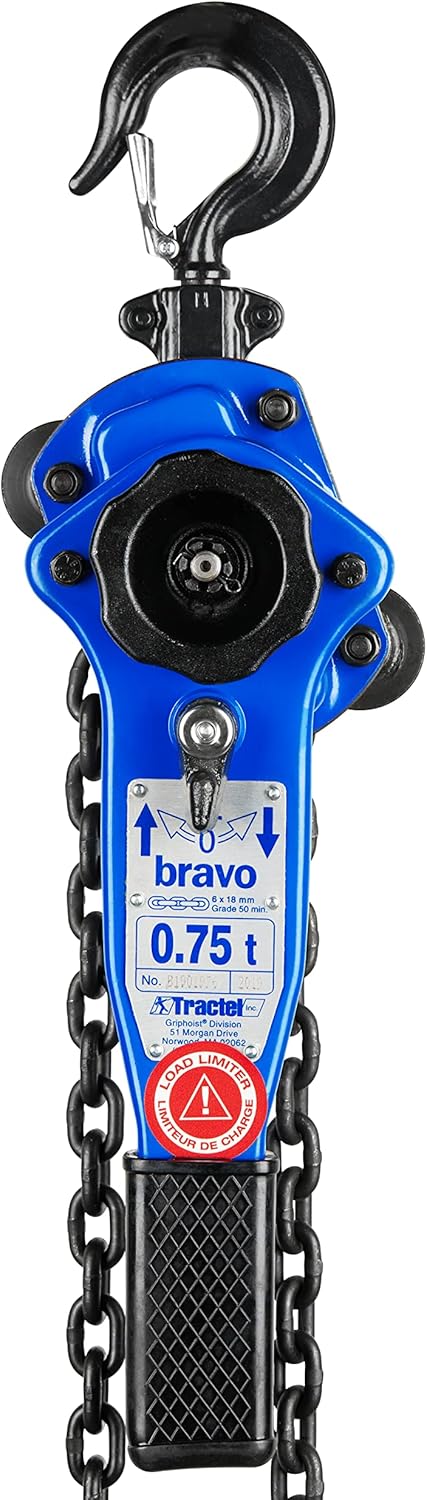 Lever Chain Hoist with 1/4 Ton Capacity and 5 ft Lift & Pull Length W463979
