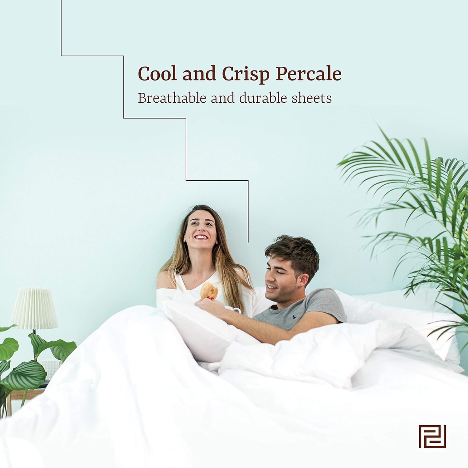 California King 100% Peruvian Pima Cotton Percale Bed Sheet Set O41487