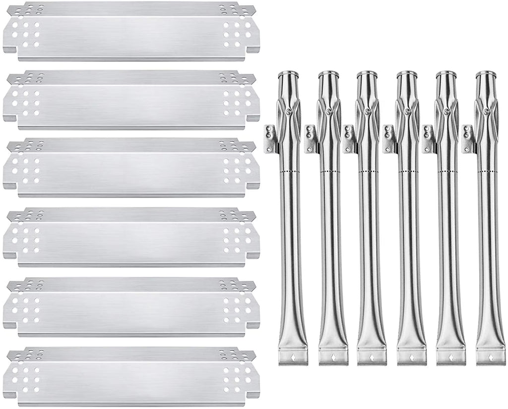 6-Pack Flame Tamers & Grill Burners Replacement for 6 Burner Gas Grills W2151