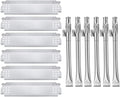 6-Pack Flame Tamers & Grill Burners Replacement for 6 Burner Gas Grills W2151
