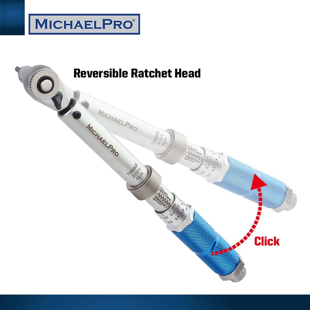 1/4-inch Drive Click Torque Wrench Set with Bits and Extension Bars Y50555