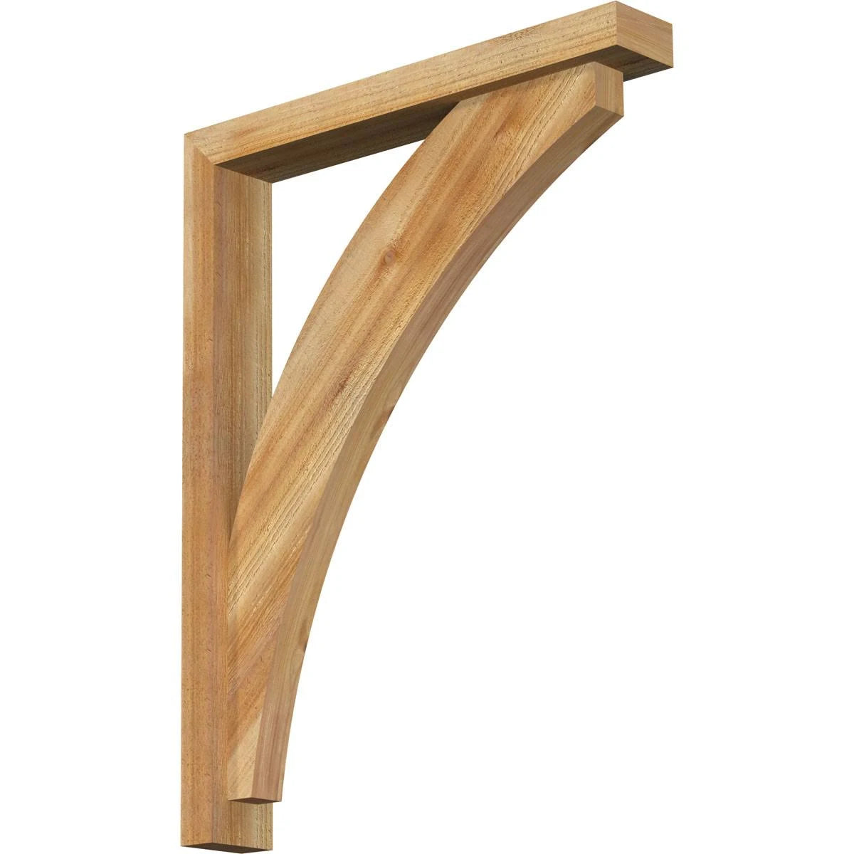 Rough Sawn Western Red Cedar Bracket with Offset Brace D748
