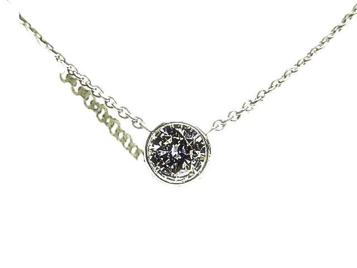 Bezel Set Diamond Pendant Chain A709847
