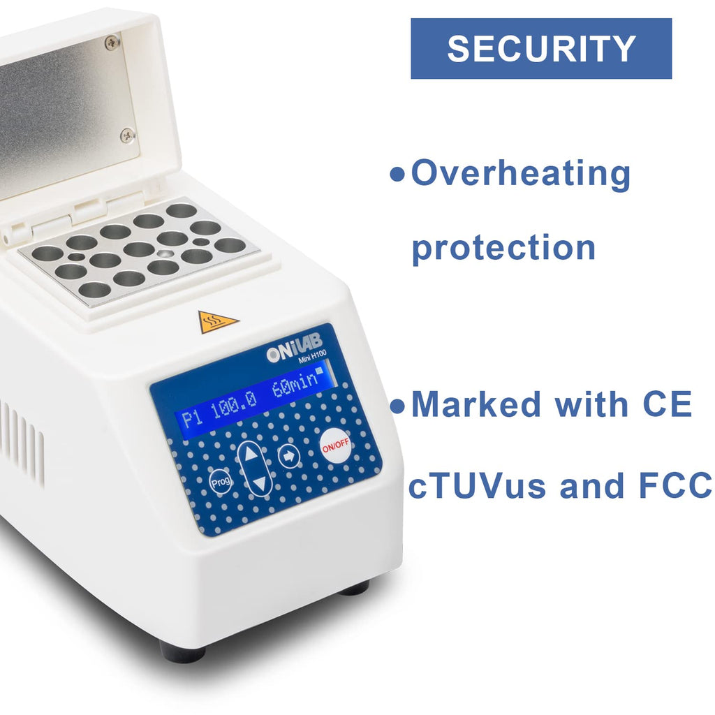 Mini Dry Bath Incubator with Aluminium Heating Block, LCD Display, Timer Control K117754