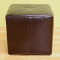 16'' Wide Faux Leather Square Cube Ottoman with Storage Q601721